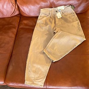 High-Rise Balloon Jeans taupe color size 10
